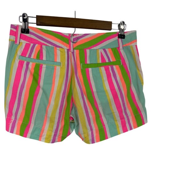 Lilly Pulitzer Womens Striped Multicolor Callahan Short With Button & Zip Closur - Picture 5 of 11